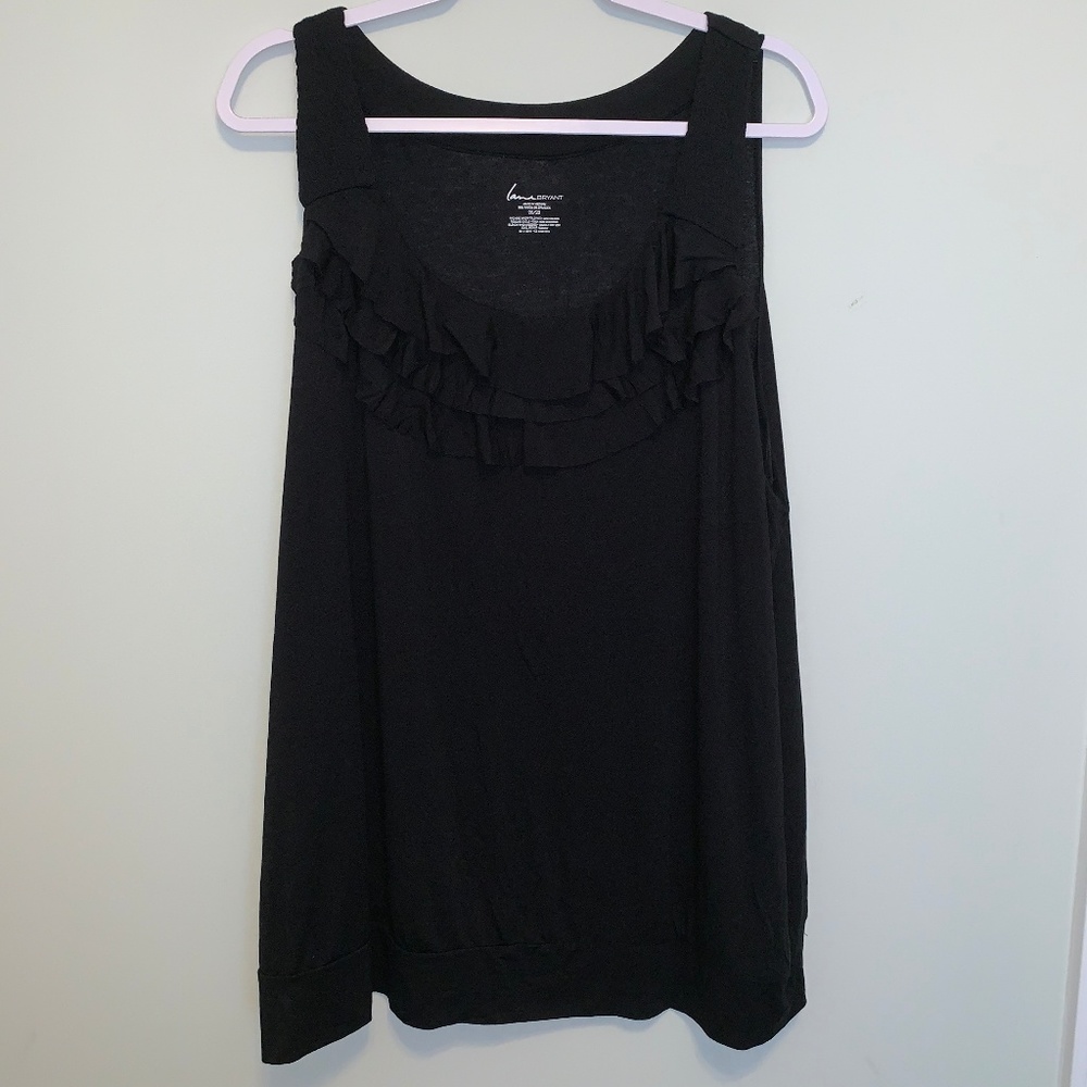 Black ruffled tank Lane Bryant 26/28